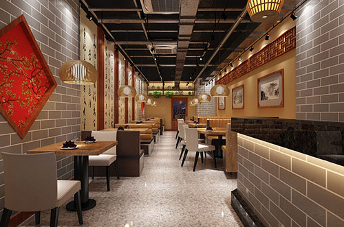 黄石传统中式餐厅餐馆装修设计效果图